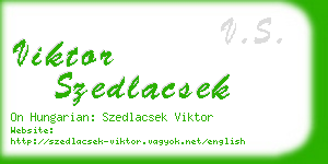 viktor szedlacsek business card